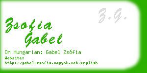 zsofia gabel business card